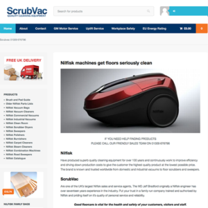 Ecommerce website – ScrubVac, Forres